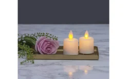 M-Twinkle Batteridrivna Blockljus 2-pack 6cm Vit