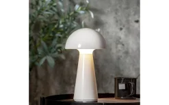 Star Trading Mushroom Uppladdningsbar Bordslampa 3-Stegs DIM 28cm Vit IP44* Uppladdningsbara Lampor Utomhus|Uppladdningsbara Lampor Utomhus