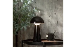 Uppladdningsbara Lampor Utomhus|Uppladdningsbara Lampor Utomhus<Star Trading Mushroom Uppladdningsbar Bordslampa 3-Stegs DIM 28cm Svart IP44