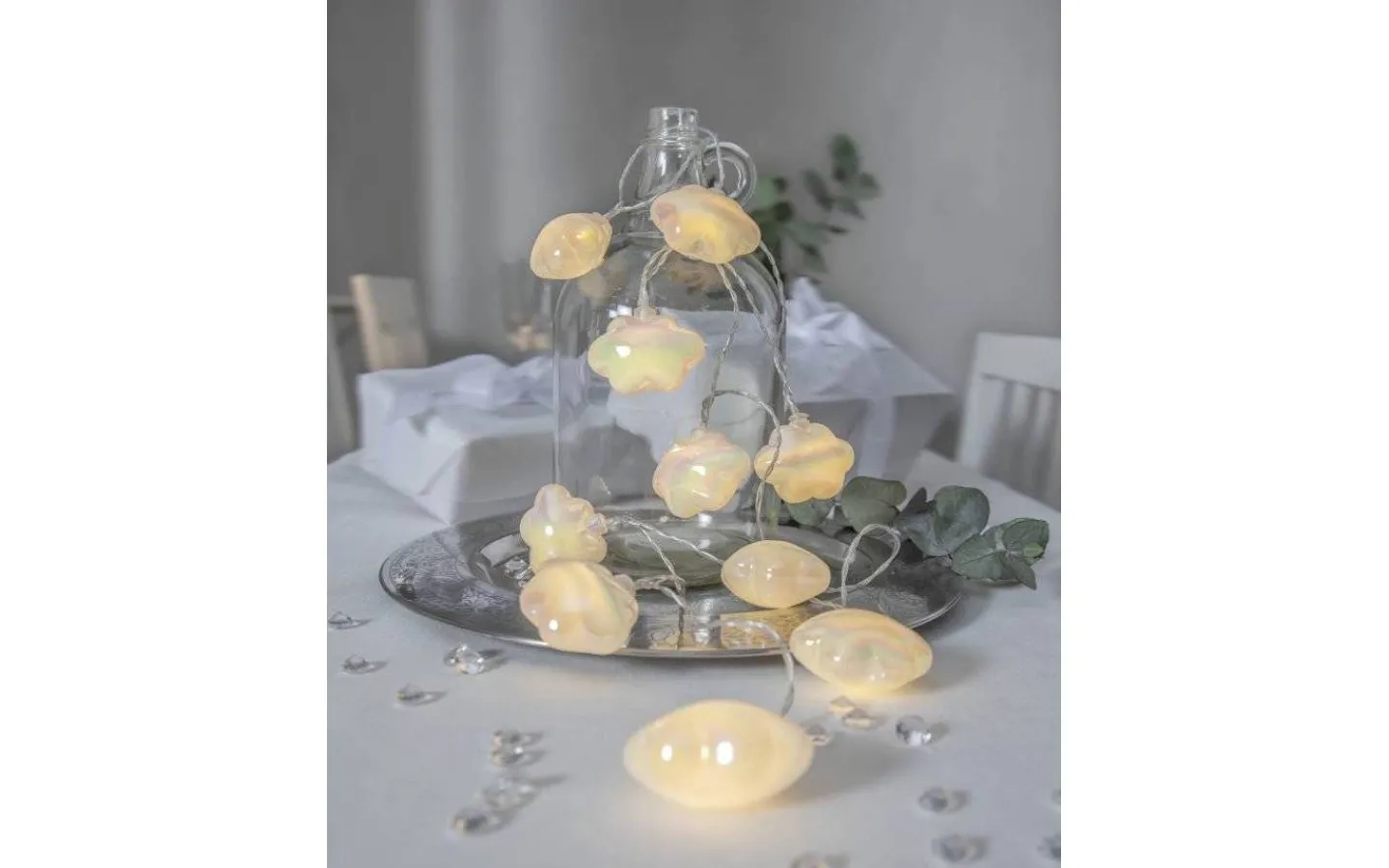 Batterislingor Inomhus<Star Trading Nacy Batteridriven Ljusslinga Moln med Timer 1,35m