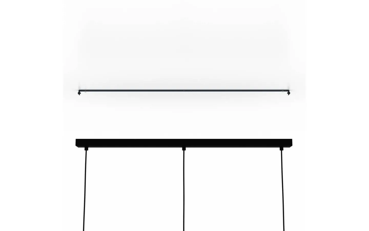 Eglo Nafferton Taklampa 80cm Svart/Natur* Avlånga Taklampor