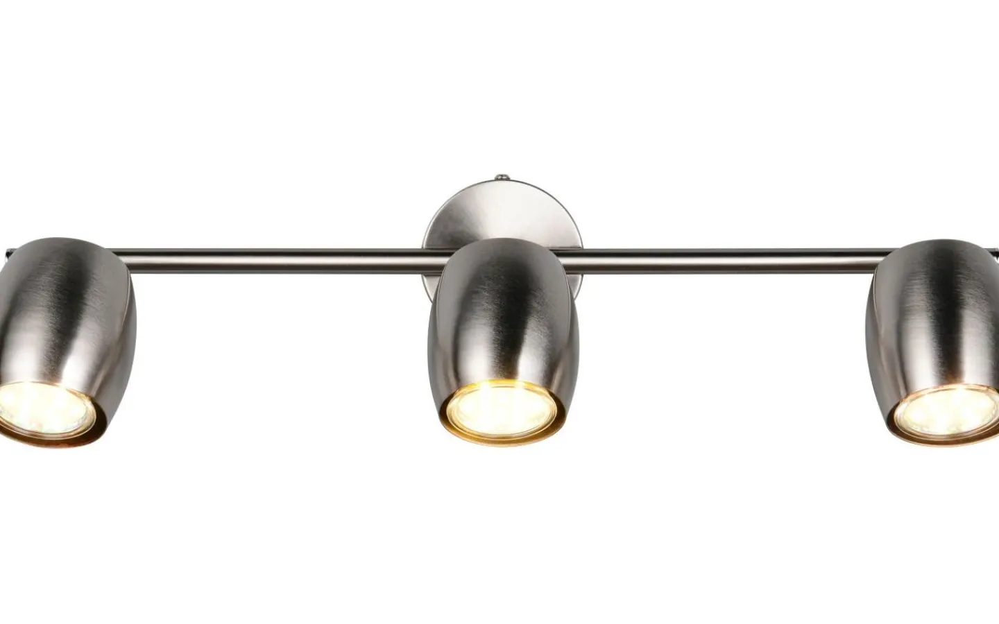 Avlånga Takspotlights|Takspot Med 3 Lampor<Reality Nancy Spotlight 3-delad GU10 borstad stål