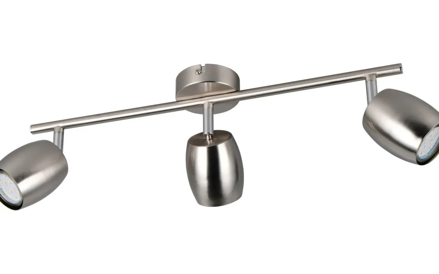 Avlånga Takspotlights|Takspot Med 3 Lampor<Reality Nancy Spotlight 3-delad GU10 borstad stål