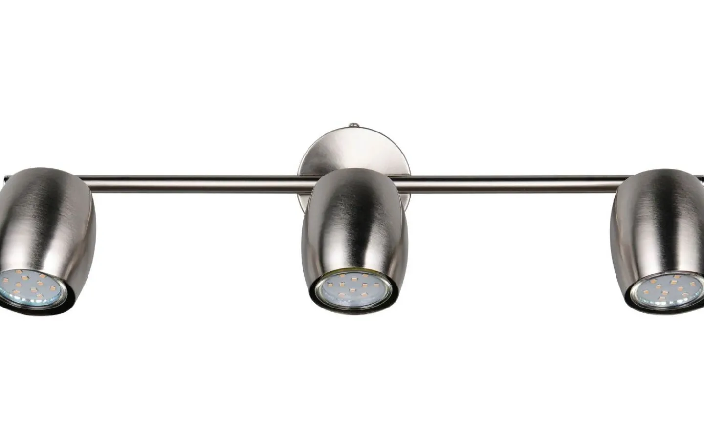Avlånga Takspotlights|Takspot Med 3 Lampor<Reality Nancy Spotlight 3-delad GU10 borstad stål