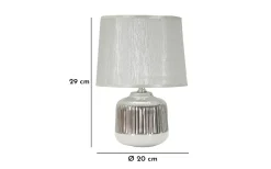 Napoli Bordslampa 29cm Vit/Silver