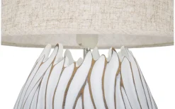 Mauro Ferretti Natural Bordslampa 48cm Vit/Beige* Bordslampor