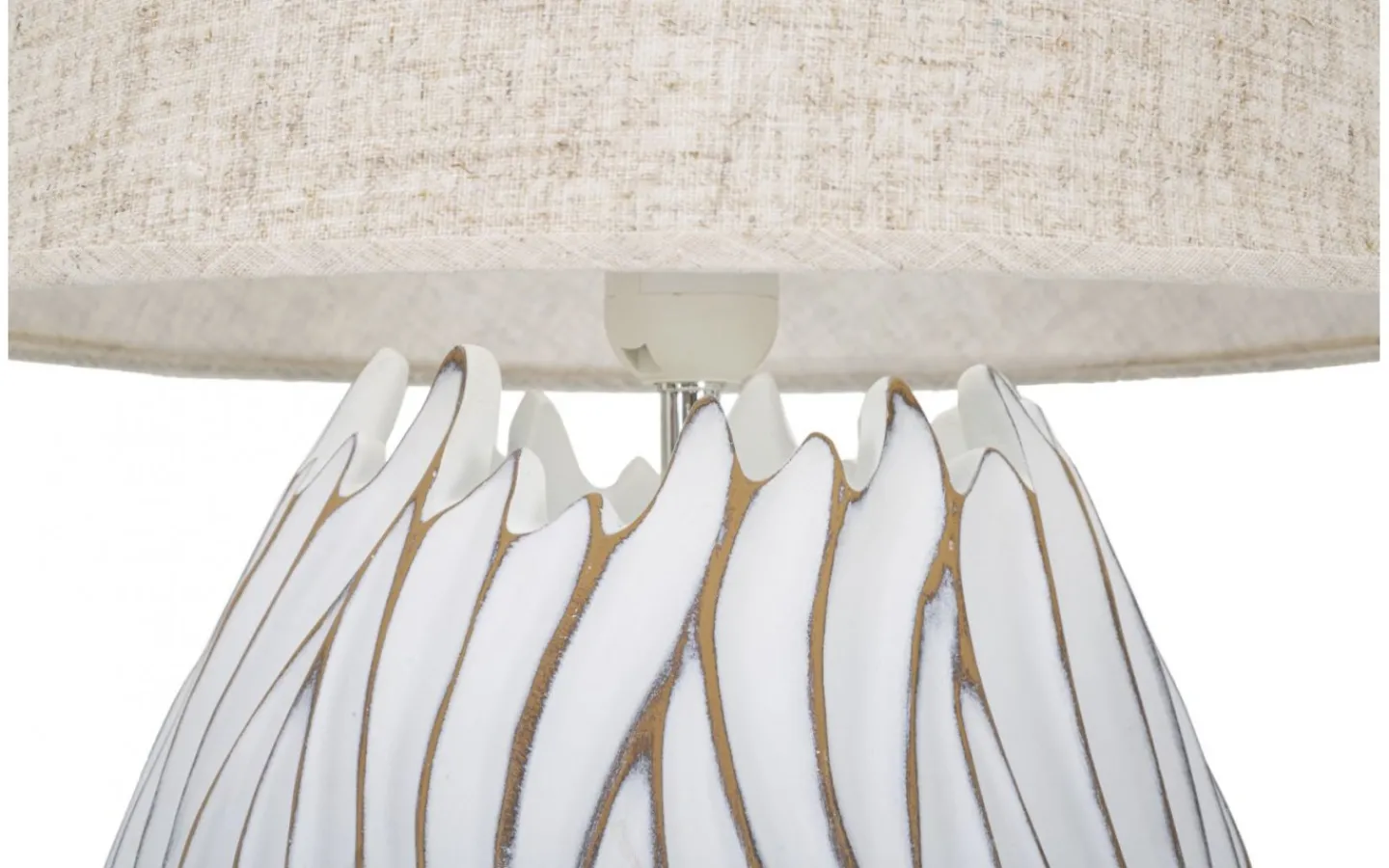 Mauro Ferretti Natural Bordslampa 48cm Vit/Beige* Bordslampor