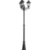 Kompletta Stolplyktor<Eglo Navedo Stolplykta 2,2m 3xE27 Svart/Silverpatina IP44