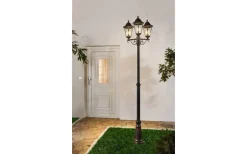 Kompletta Stolplyktor<Eglo Navedo Stolplykta 2,2m 3xE27 Svart/Silverpatina IP44