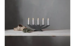 Visa Alla Adventsljusstakar|Adventsljusstakar 0-30 Cm<Star Trading Navida Ljusstake 24cm Grå