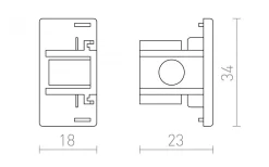 Ändstycke till 1-fas Skena Vit