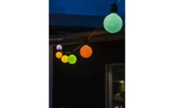 Konstsmide Ängsblomma Partyslinga 4,5m 10L Pastellfärgad utbytbar LED IP44* Partyslingor Utomhus 230V|Partyslingor Utomhus 230V