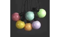 Konstsmide Ängsblomma Partyslinga 4,5m 10L Pastellfärgad utbytbar LED IP44* Partyslingor Utomhus 230V|Partyslingor Utomhus 230V