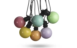 Konstsmide Ängsblomma Partyslinga 4,5m 10L Pastellfärgad utbytbar LED IP44* Partyslingor Utomhus 230V|Partyslingor Utomhus 230V