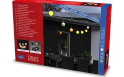 Konstsmide Ängsblomma Partyslinga 4,5m 10L Pastellfärgad utbytbar LED IP44* Partyslingor Utomhus 230V|Partyslingor Utomhus 230V