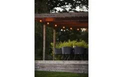 Ängsblomma Solcells-Partyslinga 4,5m 10L Amber utbytbar LED med fjärr IP44