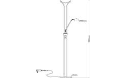 Nice Golvlampa 180cm LED 15W+5W 3000K Vit
