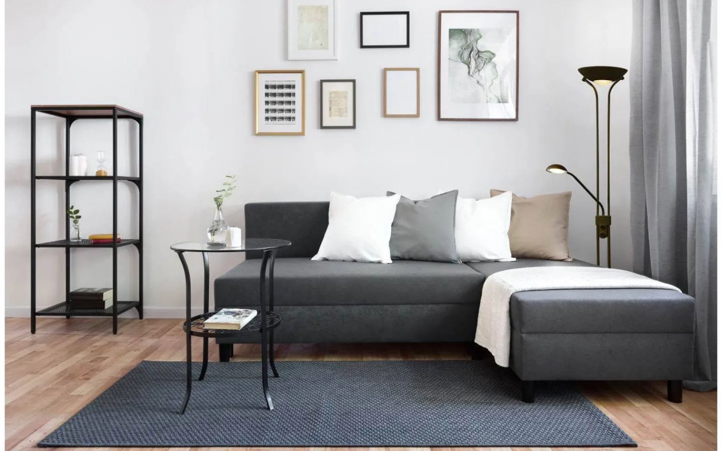 Uplight|Golvläslampor<Aneta Nice Golvlampa 180cm LED 15W+5W 3000K Svart