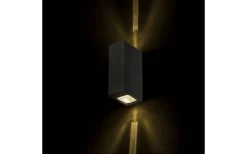 Upp & Nedljus Lampor|Vägglampor Utomhus<Rendl Nick II Vägglampa Anodiserad Svart LED 2x3W 3000K IP54