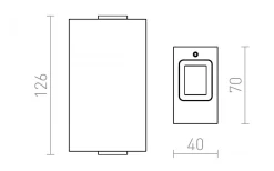 Upp & Nedljus Lampor|Vägglampor Utomhus<Rendl Nick II Vägglampa Anodiserad Svart LED 2x3W 3000K IP54