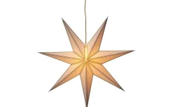 Nicolas Julstjärna 80cm Vit, Kabelfärg Guld