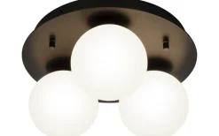 Badrum|Sovrum<Aneta Nicosia Plafond 25cm 3L Badrum Svart/Vit IP44