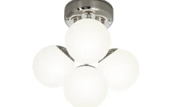 Badrum|Badrumslampor Tak<Aneta Nicosia Plafond 26cm 4L Badrum Krom/Vit IP44