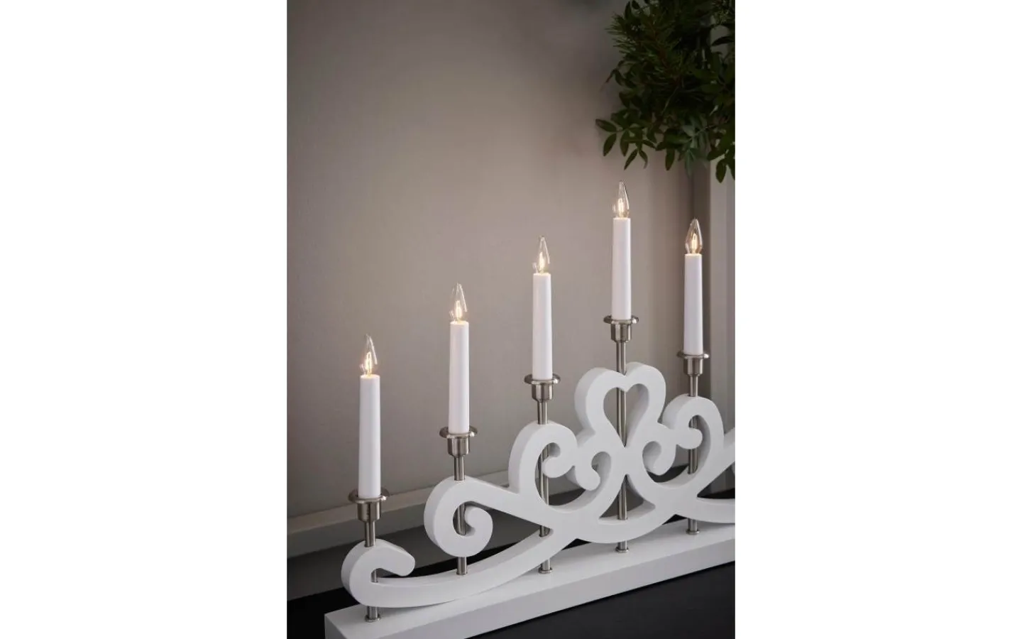 Visa Alla Adventsljusstakar|Adventsljusstakar 31-60 Cm<Markslojd Nightfall Adventsljusstake 41cm Vit