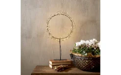 Kransar|Julpynt Inomhus<Star Trading Nike Krans på fot 45cm LED Svart Inomhus