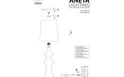 Aneta Nina Bordslampa 54cm Beige* Bordslampor