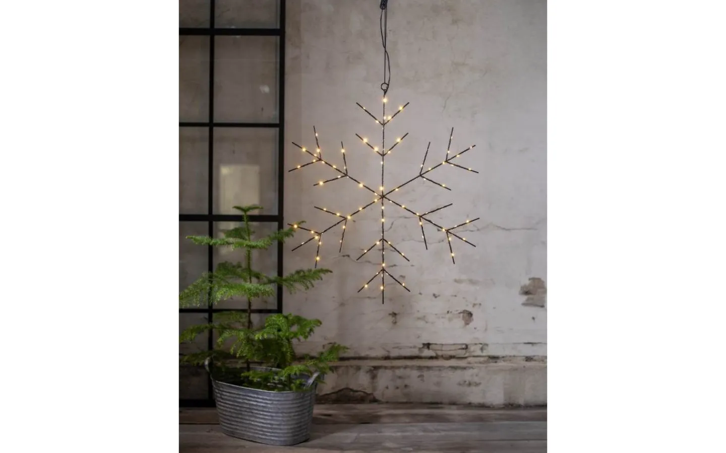 Julpynt Inomhus<Star Trading Niva Batteridriven Snöflinga LED 56cm