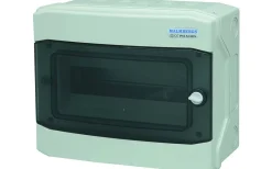 Normkapsling, ASA-plast, 12 moduler, IP65