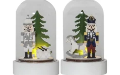 Batteri Julpynt Inomhus<Star Trading Nutcracker Batteridriven Glaskupol 2-pack 9cm