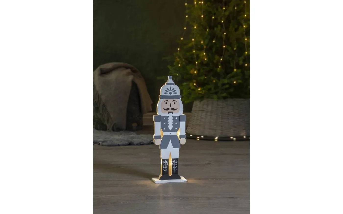 Nutcracker Batteridriven med Timer 52cm Grå