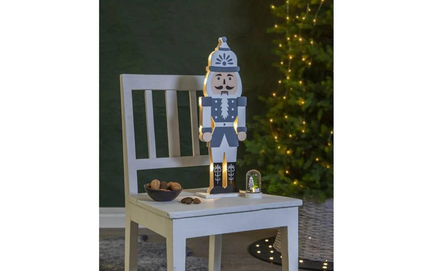 Nutcracker Batteridriven med Timer 52cm Grå