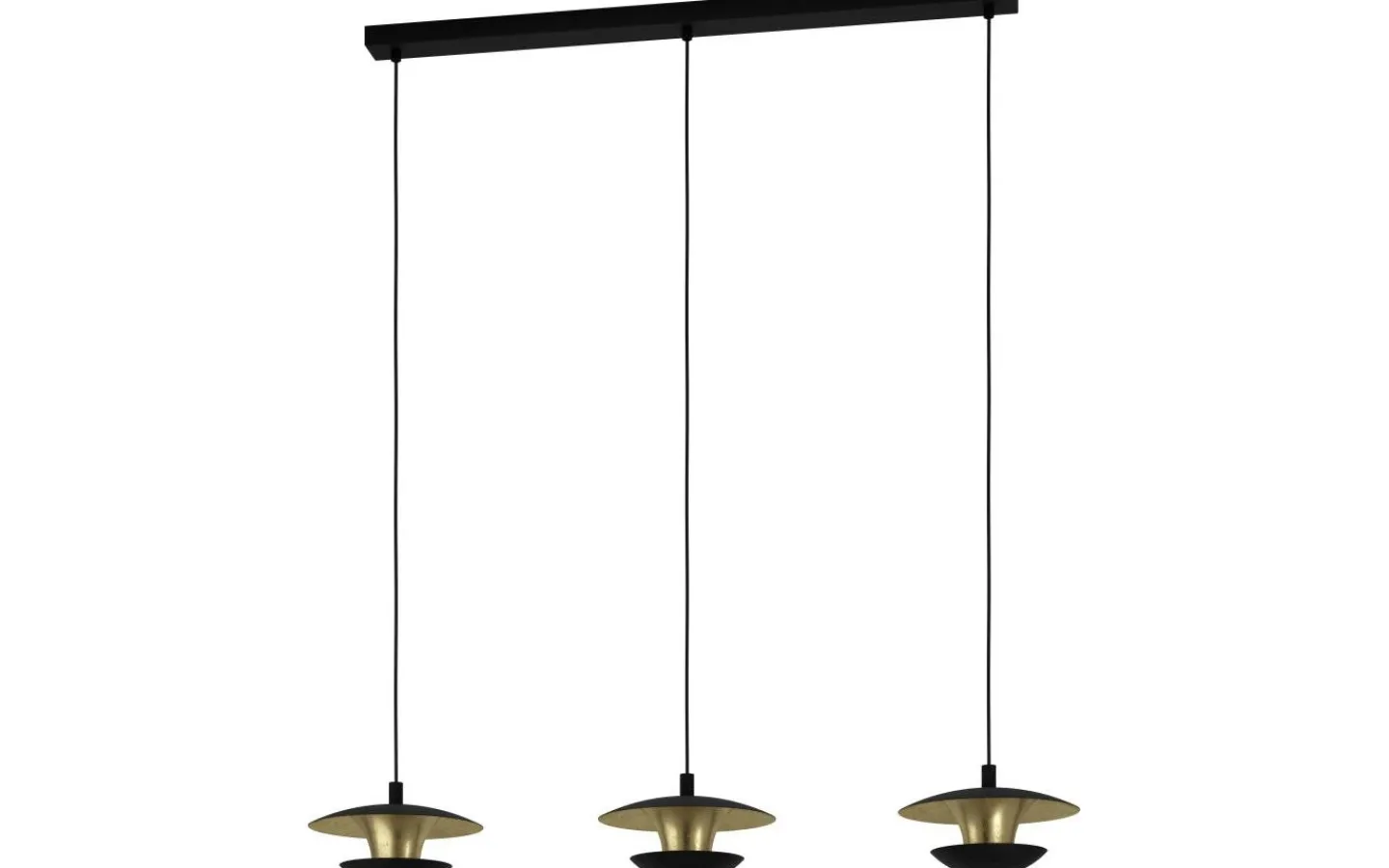 Eglo Nuvano Taklampa 99cm GU10 LED 3000K 4,5W Svart/Guld* Avlånga Taklampor