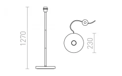 Rendl Nyc Golvfot 127cm Krom* Golvfötter