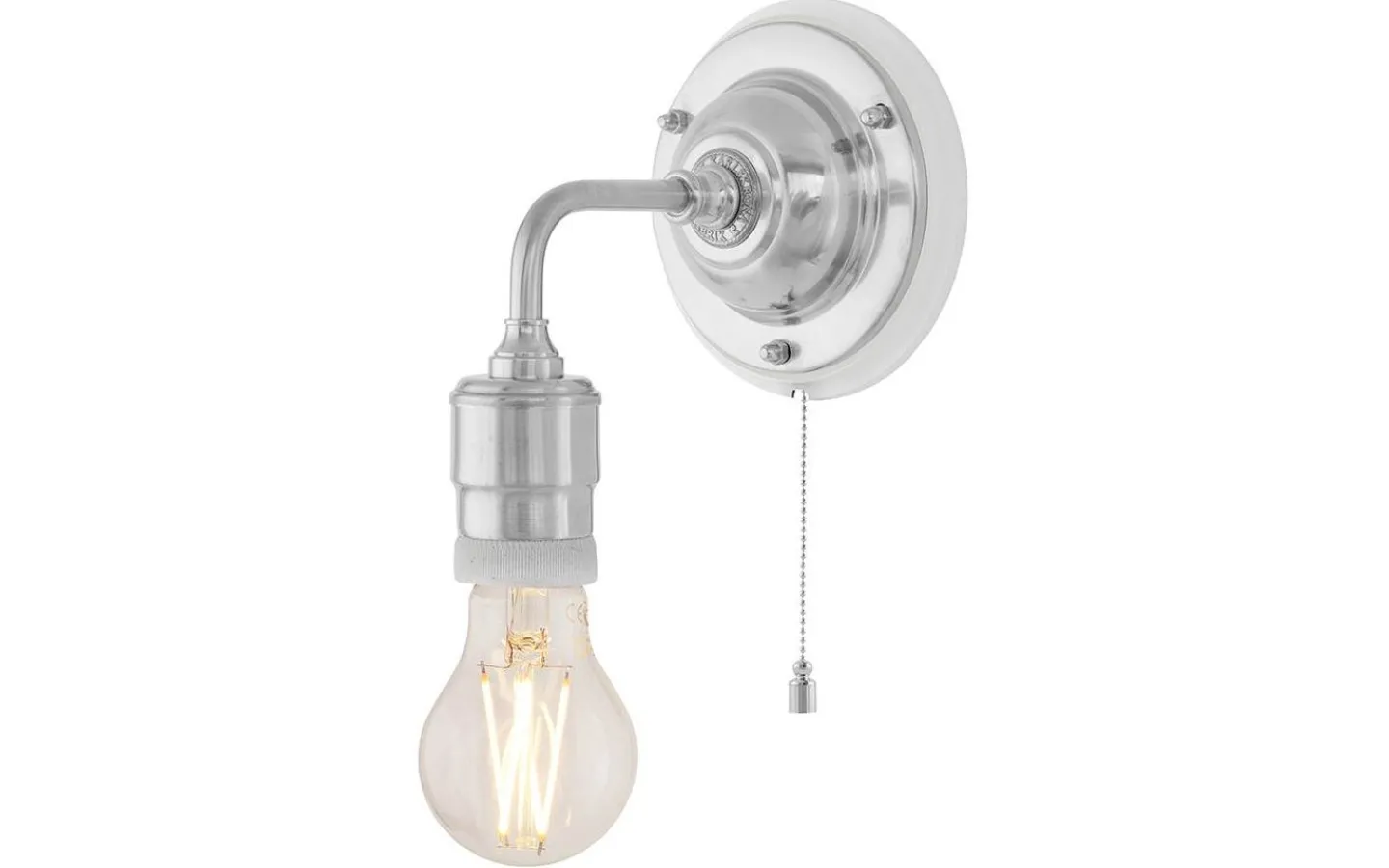 Lampetter<Karlskrona Lampfabrik Nylander - Förnicklad / Brytare / Vitt fäste