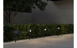 Reality Obidos hybrid solcellsdriven Spotlight LED 3-delad mattsvart uppladdningsbar skymningssensor 4000K IP44* Solcellslampor Stig & Mark|Visa Alla Solcellslampor