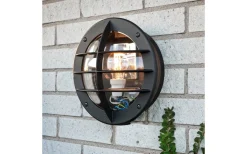 Vägglampor Utomhus<Konstsmide Oden Vägglampa Klarglas Med Eluttag IP23