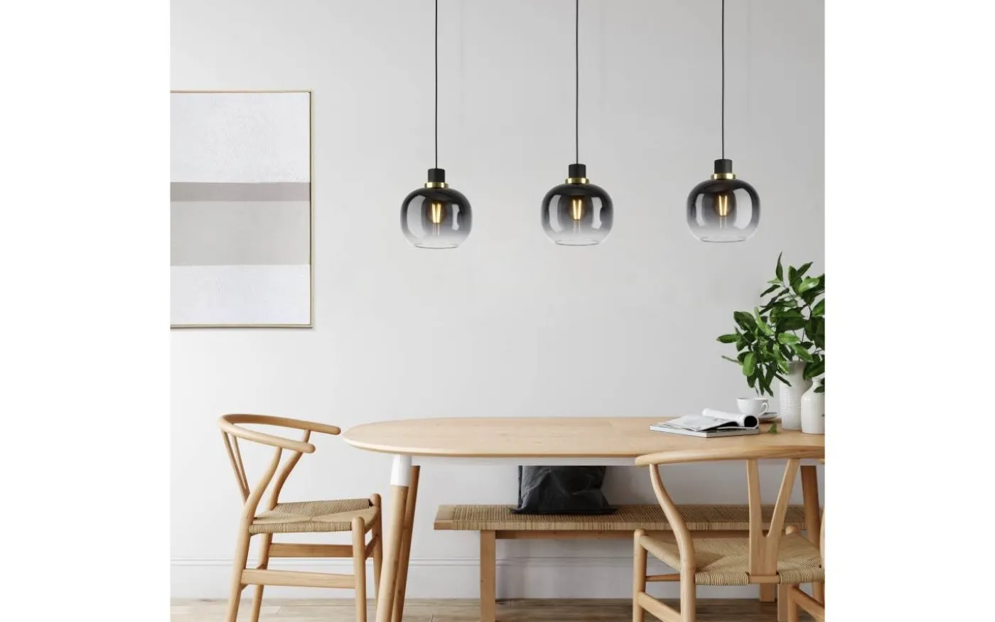 Oilella Taklampa 95cm Svart/Grå