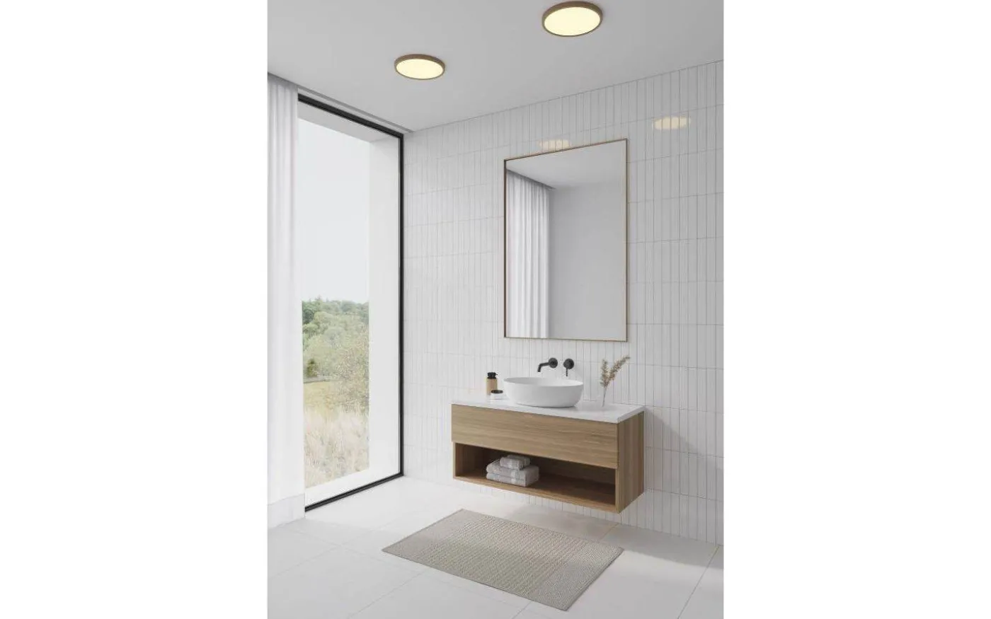 Oja Plafond 29cm DIM LED 2700K 17W Natur IP54