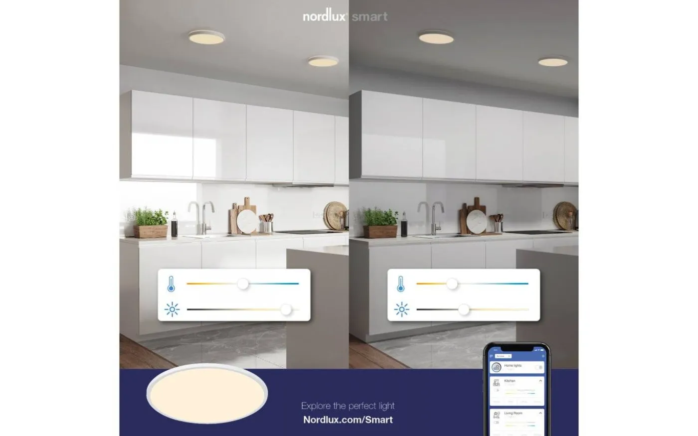 Oja Plafond 29cm Smart Light LED 2700-6500K 15W Vit