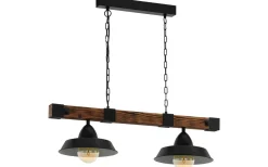 Kök & Matplats|Avlånga Taklampor<Eglo Oldbury Taklampa 86cm 2L Svart/Rustik