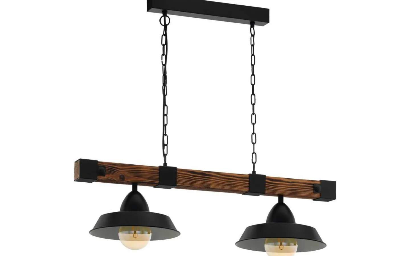 Kök & Matplats|Avlånga Taklampor<Eglo Oldbury Taklampa 86cm 2L Svart/Rustik