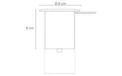 Onyx Markspotlight LED 3000K 350lm 5W Lightson