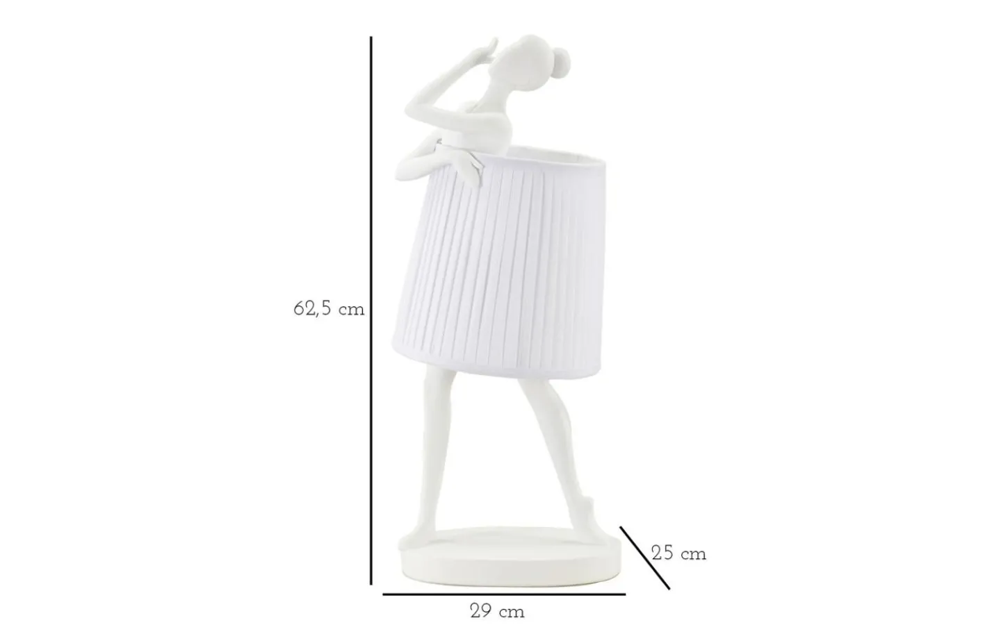 Mauro Ferretti Optic Bordslampa Balett 62,5cm Vit* Bordslampor