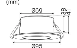 Hidealite Optic Quick ISO Spotlight 4000K 6W Svart IP44* Infällda Spotlights Utomhus|230V Led Spotlights