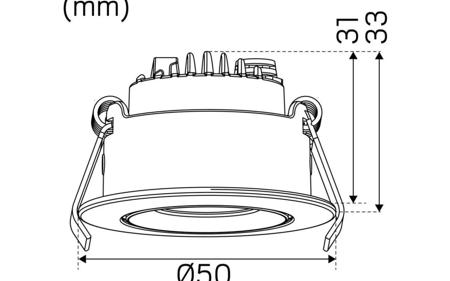 Hidealite Optic XS Tilt Spotlight Dim to Warm 4W Vit IP44* 230V Led Spotlights