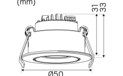 Hidealite Optic XS Tilt Spotlight 3000K 4W Vit IP44* 230V Led Spotlights